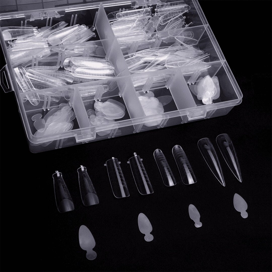 Dark Upper forms for nail extensions with molds (Coffin, Stiletto, Almond, Square) 192 pcs - Image 4