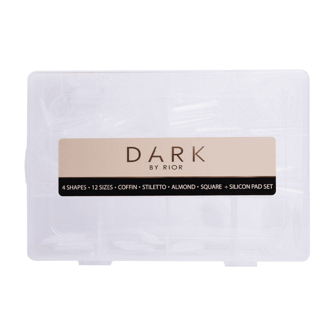 Dark Upper forms for nail extensions with molds (Coffin, Stiletto, Almond, Square) 192 pcs - Image 3