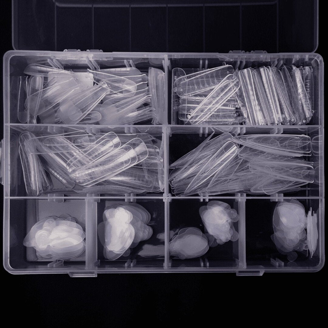 Dark Upper forms for nail extensions with molds (Coffin, Stiletto, Almond, Square) 192 pcs - Image 5