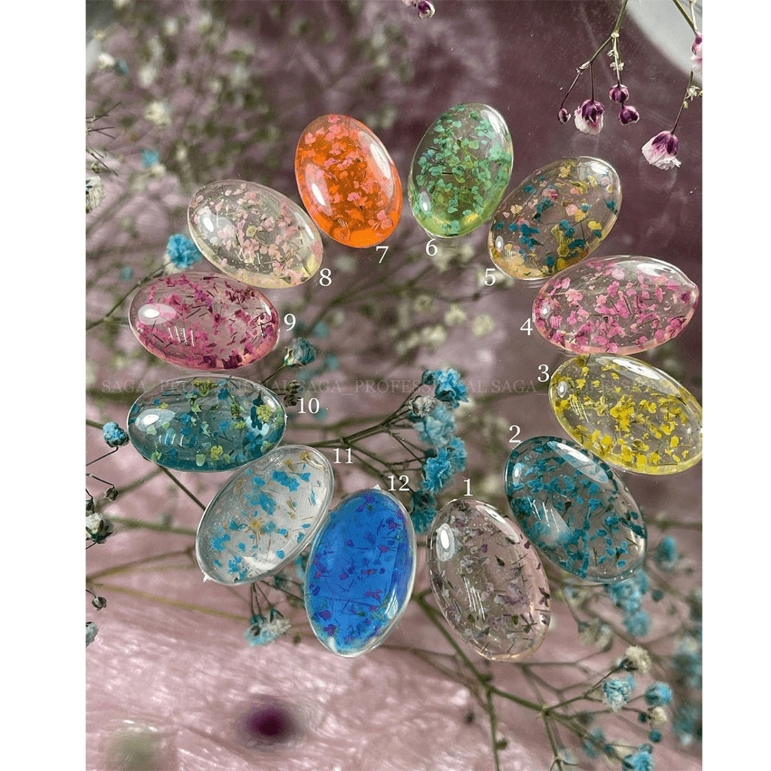 GEL FOR DESIGN WITH DRIED FLOWERS SAGA PROFESSIONAL FLOWER GEL GEL №01 5 ML - Image 5