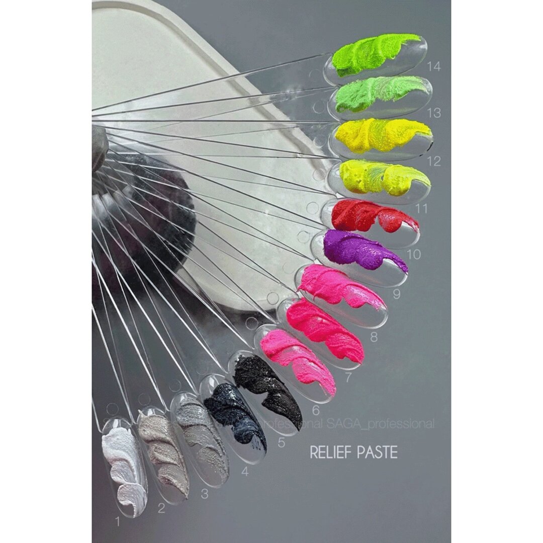 SAGA PROFESSIONAL DESIGN GEL RELIEF PAST #05 BLACK 5 ML - Image 6